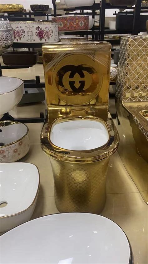 gucci toilette|gucci white and gold toilet.